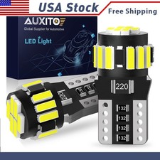 2x AUXITO T10 LED License Plate Tag Light Bulb 6500K White W5W 168 2825 194 2/4x
