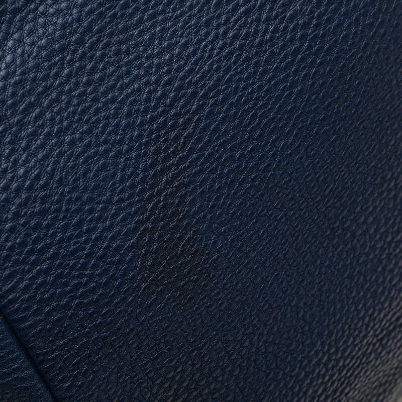 Prada Leather Tote Bag Blue Women Used Authentic thumbnail 4