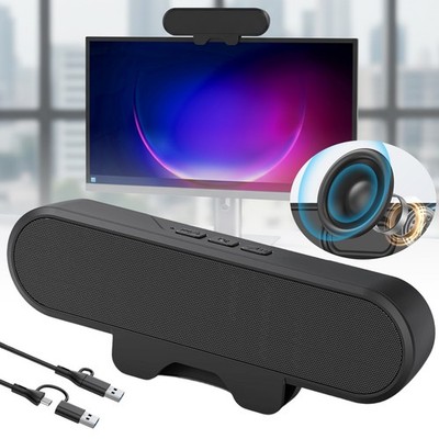 PC Lautsprecher Mit Clip-On Computer Lautsprecher Sound HD Stereo Tragbar 10W