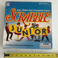 Vintage 1999 Scrabble Junior 2-Sided Board Game Milton Bradley Hasbro