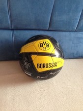 BVB Fan Artikel Lederball von Puma mit Unterschriften
