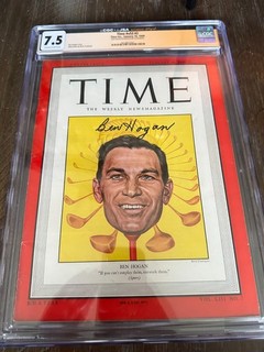 BEN HOGAN SIGNED TIME MAGAZINE 1/10/1949 VOLUME 53 #2 AUTOGRAPH CGC 7.5 JSA RARE