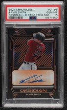 2021 Chronicles Obsidian Electric Etch Orange 9/75 Pavin Smith PSA 10 Auto 0xl5