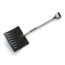 Snow Shovel, 18 In W X Steel Blade, 37 In L Wood Handle, 1640700