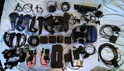Massive VR Lot Some Working, Some Not Working Vive Pro UDCAP Gloves Knuckles FBT