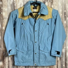 Rocky Mountain Featherbed Gore-Tex w/ Leather Trim Hood Western Blue Mens 14/38