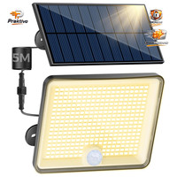 Solarlampe 3000K 348 LED AußEn Mit Bewegungsmelder IP65 Wasserdicht 5M Kabel