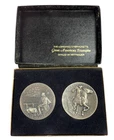 Longines Symphonette 'Great American Triumphs'~ Sterling Silver~Two Coins
