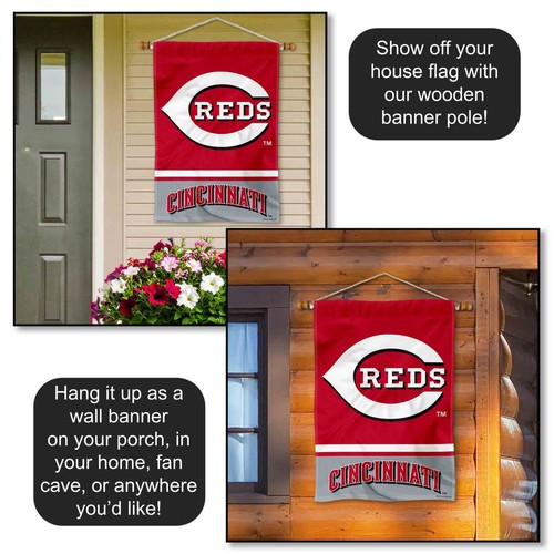 MLB Cincinnati Reds House Flag and Banner - Picture 5 of 5