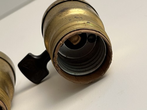 (2) Vintage Eagle Lamp Light Socket with Paddle Switch - Picture 3 of 9