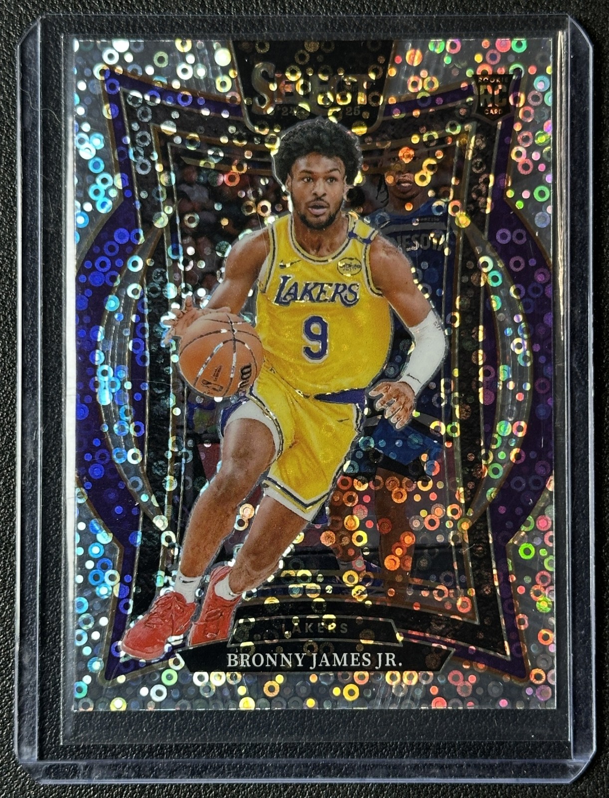 BRONNY JAMES JR 2024-25 PANINI SELECT #90 ROOKIE CONCOURSE DISCO PRIZM RC LAKERS