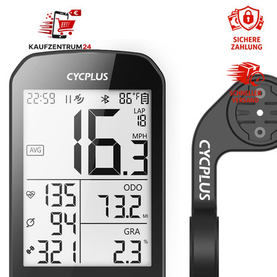 GPS Fahrradcomputer Kabellos Wasserdicht 2,9 Zoll LCD ANT+ Bluetooth Tacho