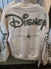 NWT  2026 Disney Parks Walt Disney World Beige Zip-Up Hoodie  Adult