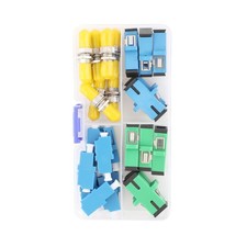 28PCS Fiber Optic Coupler Kit, Fiber Adapter Kit for SC/APC/UPC ST LC Connector