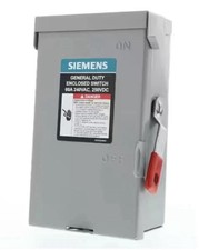 Siemens 60 Amp 2-pole 2-wire 240v Non-fusible Outdoor Safety Switch Lnf222rau 4r