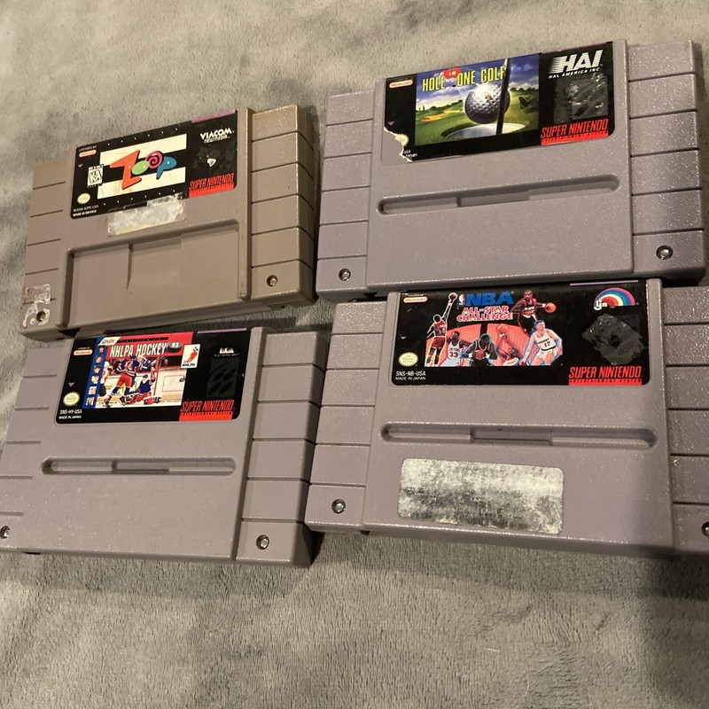 Super Nintendo SNES Lot of 4 Games Mixed Games cartridges only (Lot R)