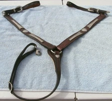 Vintage Heart Conchos Silver Buckles Montana Silver Horse Show Breast Collar