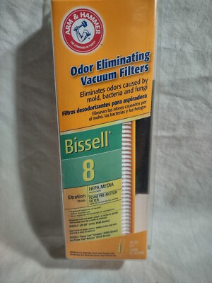 Bissell 8, Odor Eliminating Vacuum Cleaner Hepa Filter Arm & Hammer # 62648A