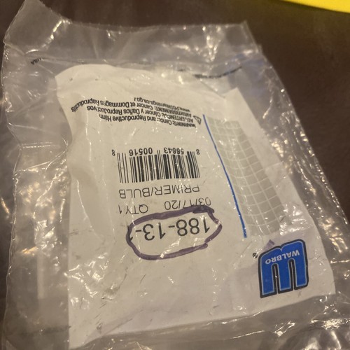Walbro 188-13-1 Bulbo Primer Per Carburatori – Ricambio Originale Per HDA/WYK