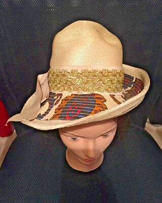 New York Cecile Original Ladies Wide Brim Vintage Straw  display picture 3