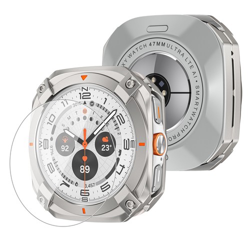 Coque Métal 3 en 1 pour Samsung Galaxy Watch Ultra 47mm Protection écran Arrière PC - Photo 10 sur 11
