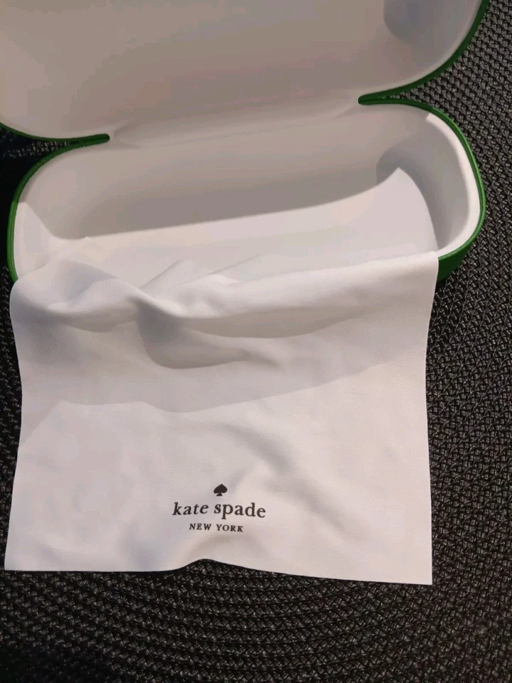 GAFAS DE SOL KATE SPADE GAFAS PÚRPURA ESTUCHE RÍGIDO FIELTRO AMARILLO INTERIOR + TELA NUEVAS Foto 4 de 4