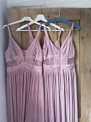 New Asos Bridmesaid cut detail lace dress In Blush Pink UK