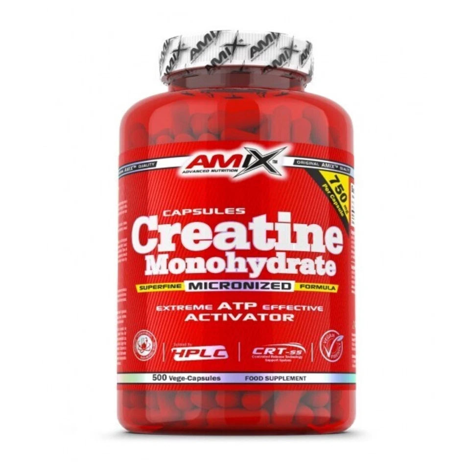 AMIX CREATINE MONOHYDRATE 750MG CAPSULES MICRONIZED 500 VEGE-CAPSULES