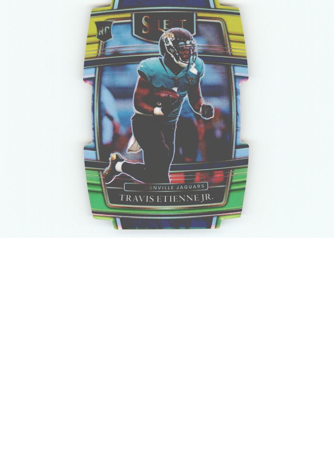 2021 Panini Select - Concourse Travis Etienne #54 Black & Gold Prizm Die-Cut...