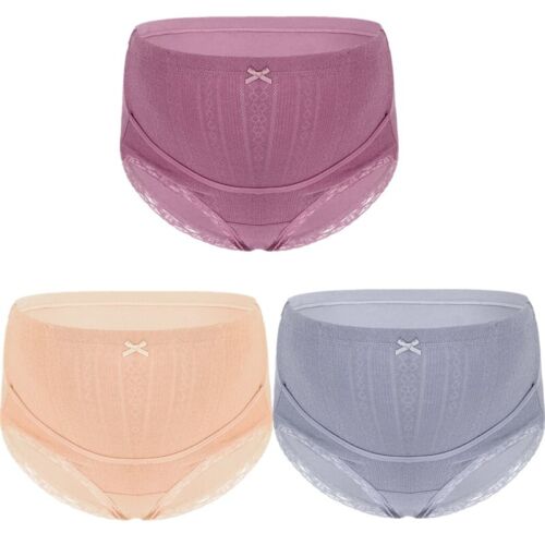 Slips de maternité pour femmes couleur unie sous-vêtements grossesse culotte douce sous-vêtements - Photo 1/37