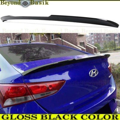 For 2018-2022 Hyundai Accent 4dr Sedan GLOSS BLACK Factory Style Wing Spoiler
