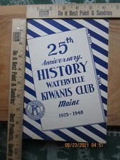 25th anniversary waterville maine kiwanis club 1923 - 1948