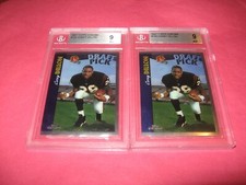 (2) 1997 97 COREY DILLON TOPPS CHROME RC ROOKIE LOT #155 BGS 9