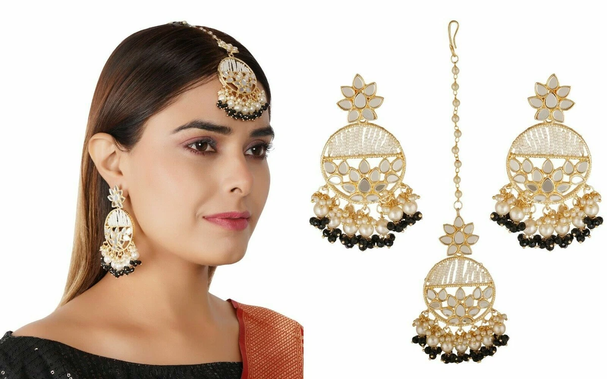 Black on sale maang tikka