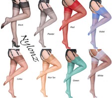 NYLONZ - 100 Nylon Authentic RHT Sheer Heel Stockings