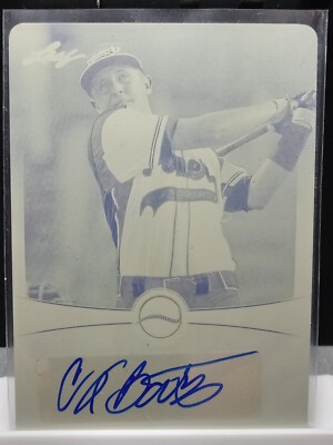 2013 Leaf Power Showcase Autograph Yellow 1/1 Printing Plate CJ Bates 