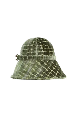 Green Checkerboard Velvet Bucket Hat OS New GREEN CHECKERED main image 3