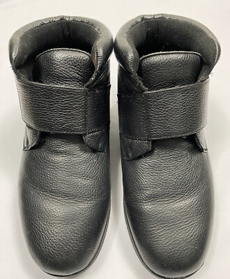 Drew Men's Shoes Boots 11 Black Big Easy Leather Orthopedic Diabetic