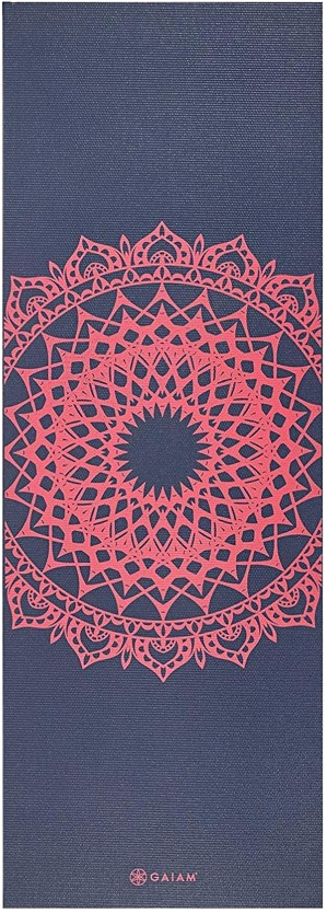 Gaiam Non-Slip Printed Yoga Mat for Fitness and All Yoga Styles
