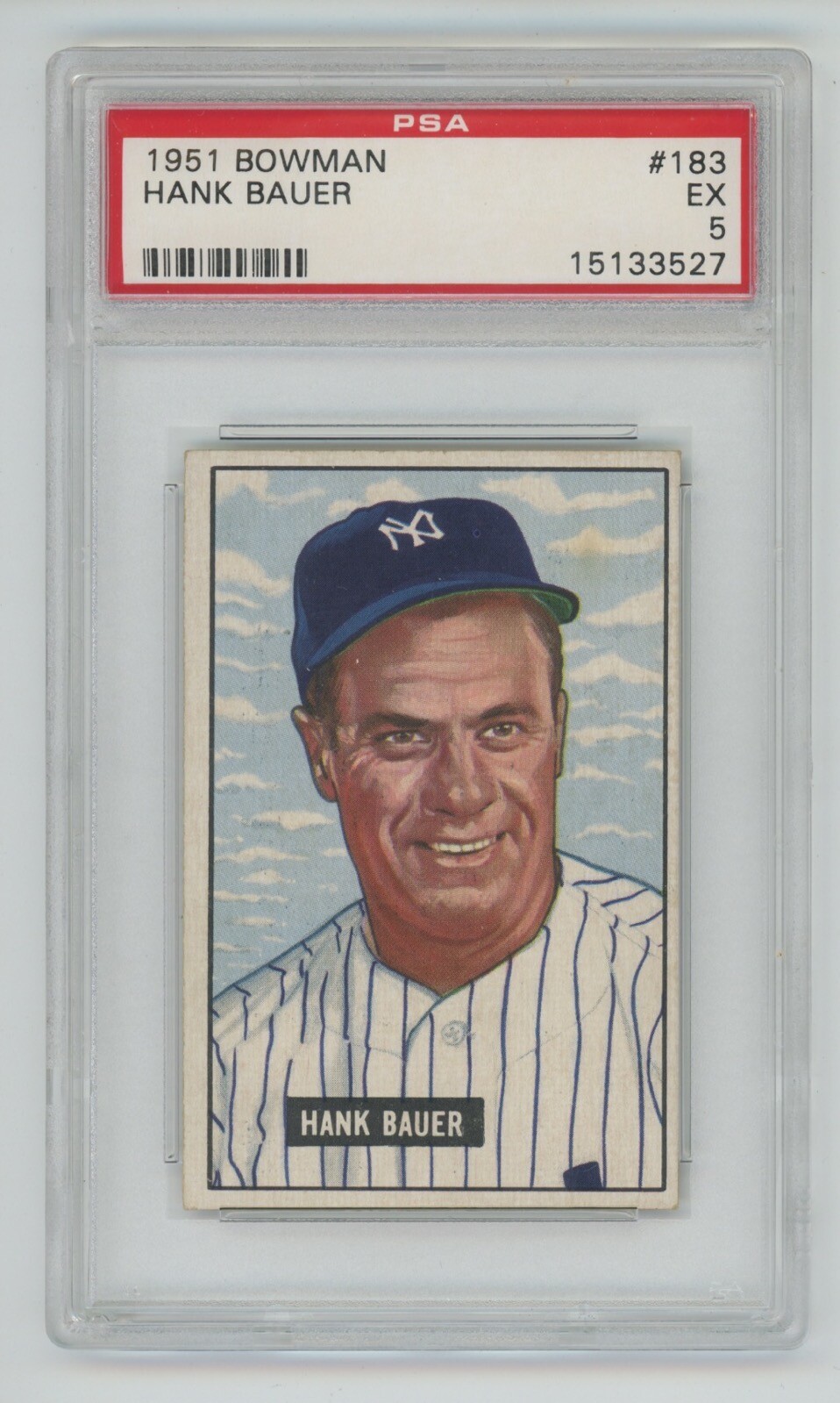 PSA 5 EX 1951 Bowman Hank Bauer Card #183