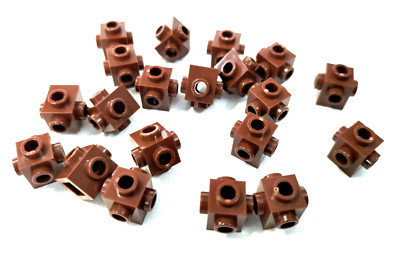 20 x LEGO   brick with 4 studs side 1x1 brown / reddish brown 4733 new