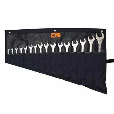 Wrench Roll Up Canvas Bull Tools Holder Storage Organizer 16 Pockets