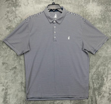 Johnnie-O Men's Prep-Formance Polo Shirt Size XL Midnight/White Stripe