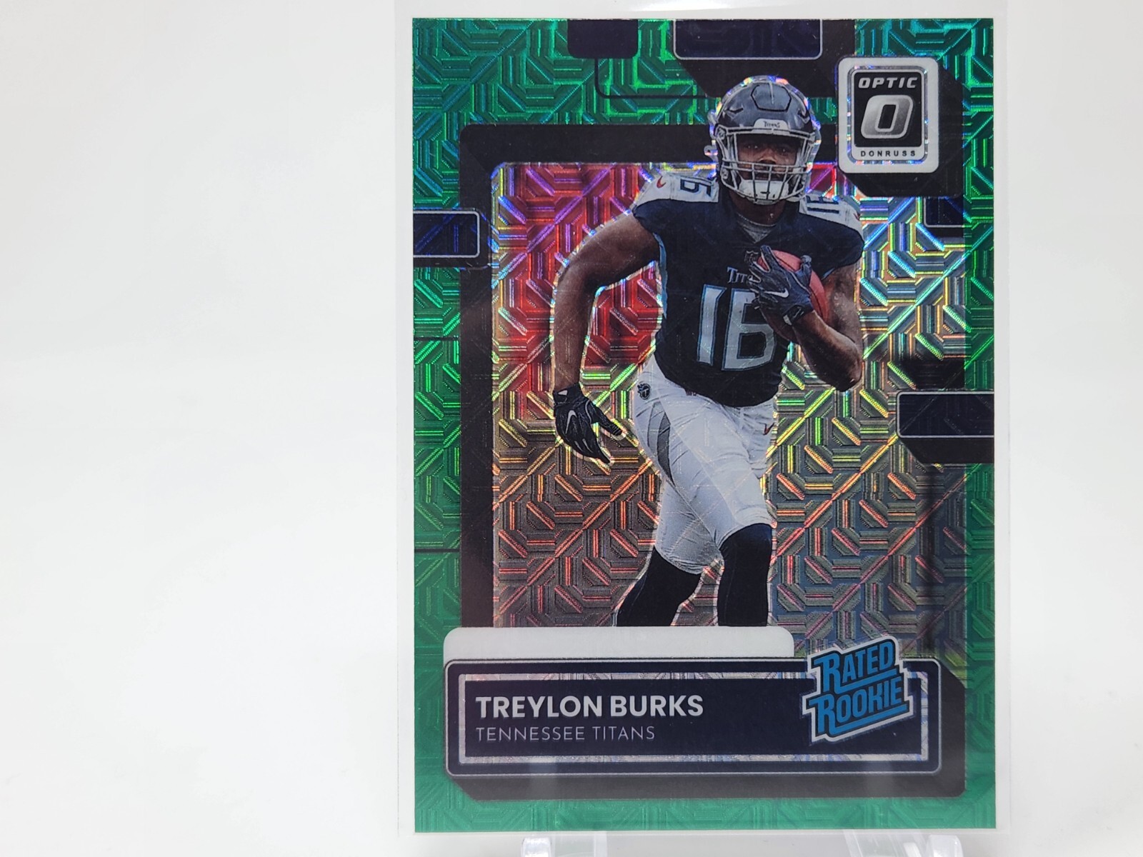 2022 Panini Donruss Treylon Burks Optic Rated Rookie Preview Green Mojo RC