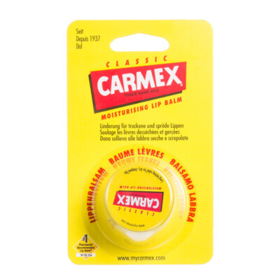 Carmex Döschen Original Formel Lippen Balsam Feuchtigkeits Trocken 7.5g Lindernd