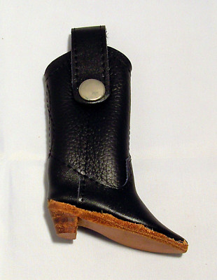 Cowboy Stiefel Messer Etui schwarz Leder für Messer Multitools boots Knife case