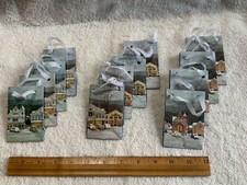 12 NEW Miniature Shopping Bags : 3 Classic scenes: 3 1/2 x 2 1/4 x 1 1/4