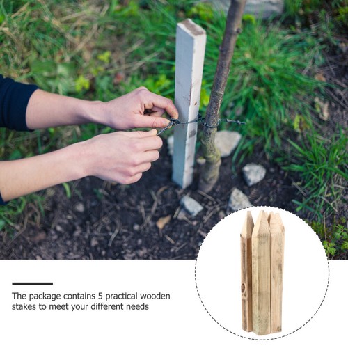 5Pcs Garden Fence Wooden Stakes for Measurement and Decoration - Picture 5 of 8