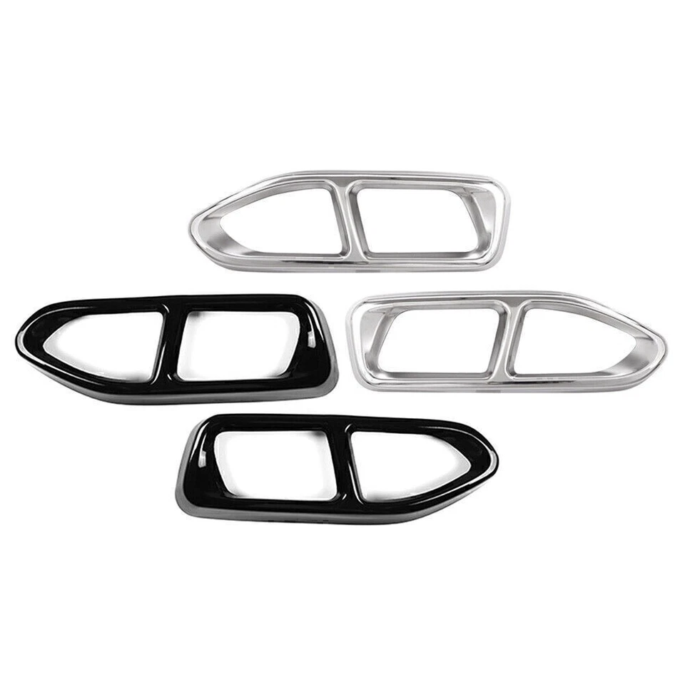 Pair Car Tail Exhaust Pipe Output Cover Trim For BMW 7 Series G11 G12 2016-18 17 - image 4 of 4