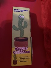 Multifunctional Cactus Toy Singing Dancing Recording Light-Up USB Rechargeable.